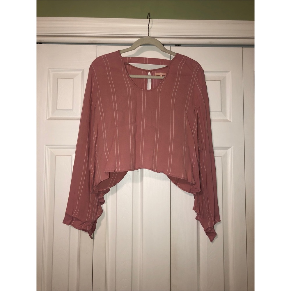 NFC Blush and White Striped Blouse